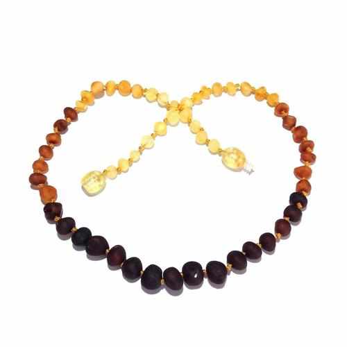 Adult Ombre Raw Rainbow Baltic Amber Necklace for wholesale by Love Amber x