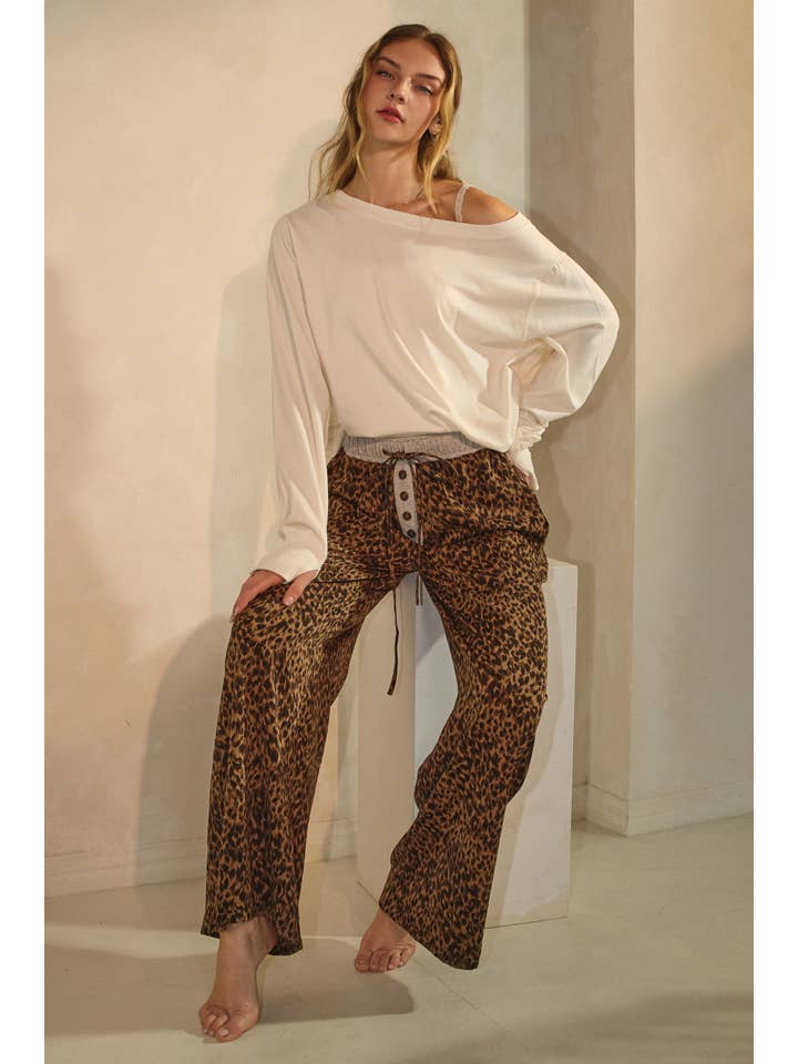 Leopard Print Wide-leg Pants for wholesale on Faire2