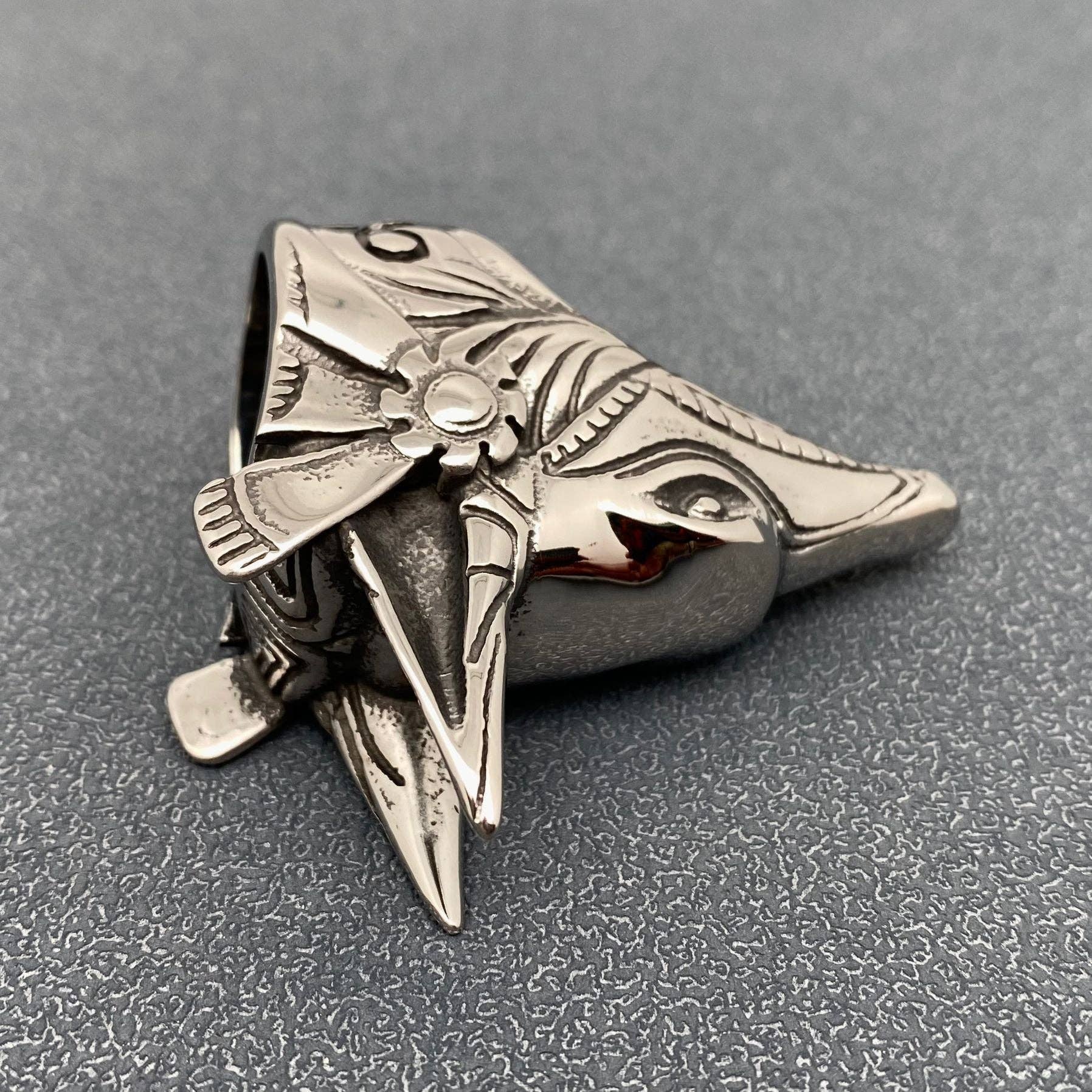 Mio Queena - Wholesale Signet Ring - Egypt Ankh Anubis Stainless Steel Ring - MJ/MR4