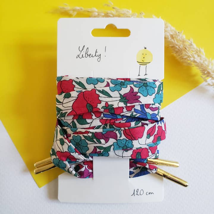 French Freluch - Venta al por mayor Cordones de zapatos - Mujer - Cordones de tela Liberty, estampado Thorpe Óxido