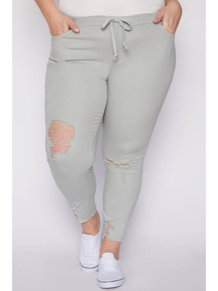 YMI - Wholesale Athletic Sweatpants/Joggers - Women's - Plus Size High Rise Ankle Jogger-XP9611219