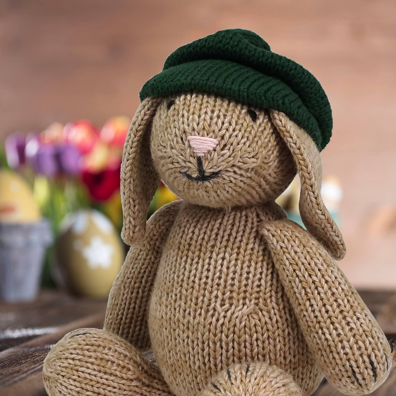 Melange Collection - Vente Peluche – enfant et bébé - Lapin Gavroche Tricoté à la Main - Jouet en Peluche Équitable3