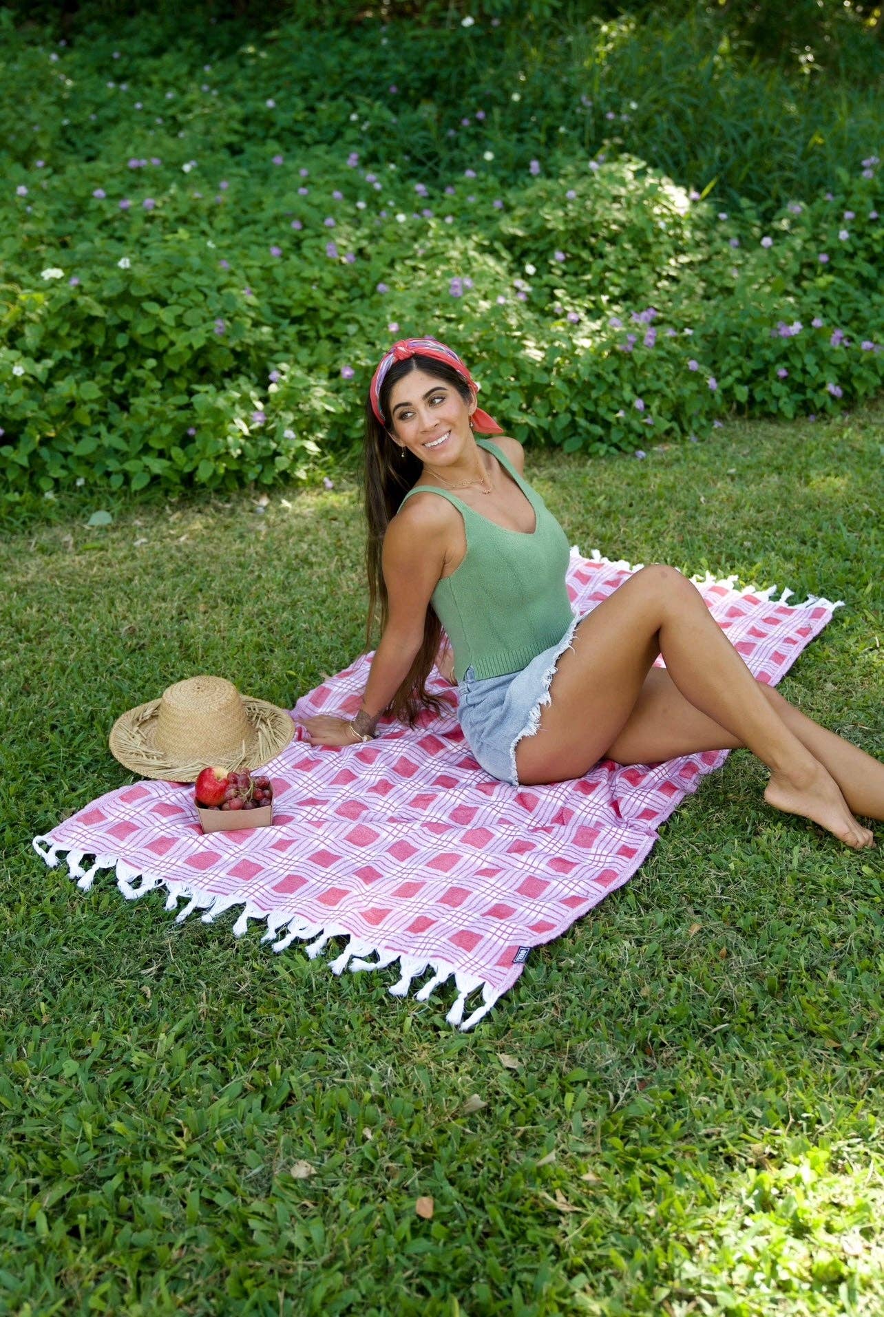 EHA Culture - Wholesale Beach Towel - Pretty in Palaka in ‘Ula ‘ula Luxurious Beach Towel4