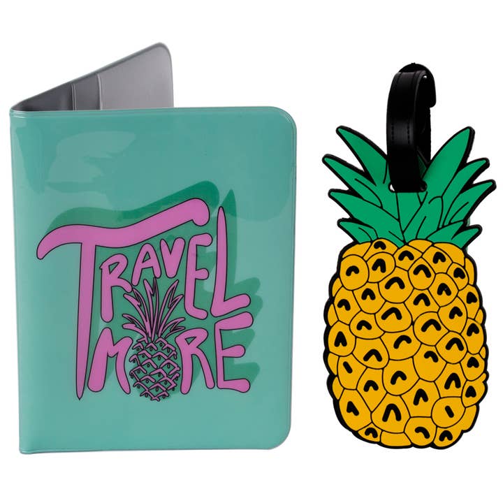 Helio Ferretti - Wholesale Passport Case - Unisex - PASSPORT HOLDER AND ID TRAVEL UNICORN AND PINEAPPLE HF