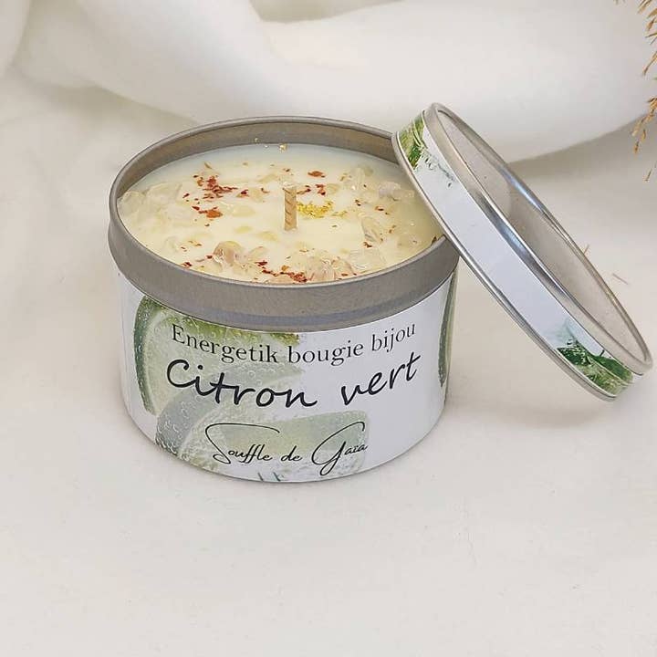 Bougie bijou geur Limoen | Natuurlijke was voor wholesale door Sarl SdG / Souffle de Gaïa