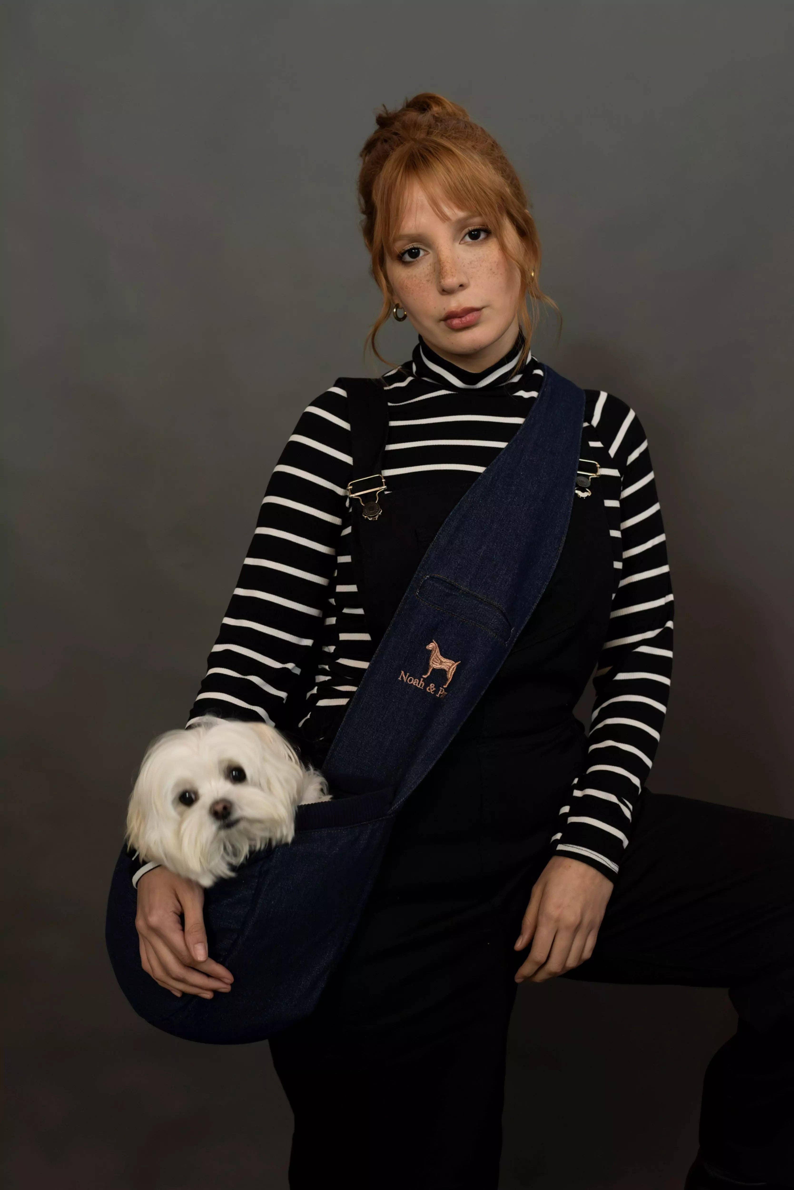 NOAH AND PAW LLC - Wholesale Pet Carrier - Cat/Dog - Premium Denim Pet sling Carrier 3x Safety11