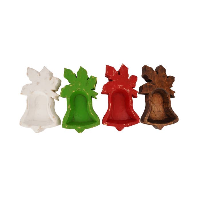 CLEARANCE-Bell Dough Bowl-Christmas Bell-Candle Ready-$12 for wholesale by My Amigos Imports