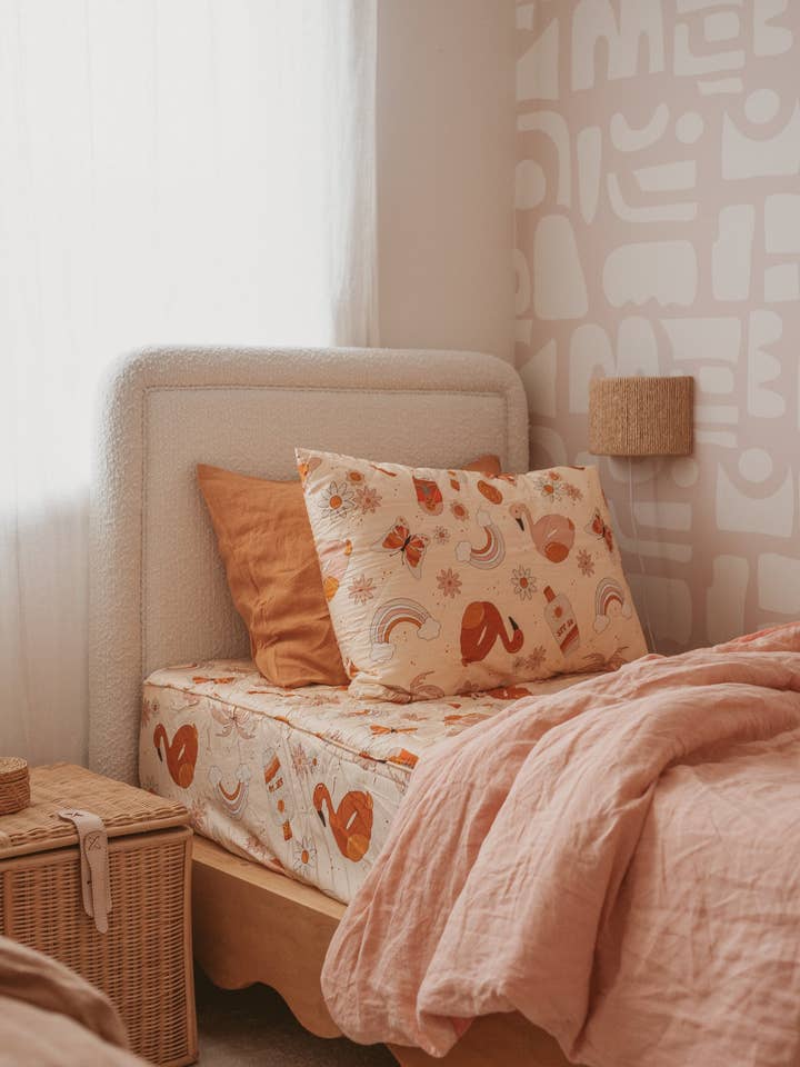 Rainbows + Butterflies - Mattress Protector for wholesale by Poppy's Little Treasures