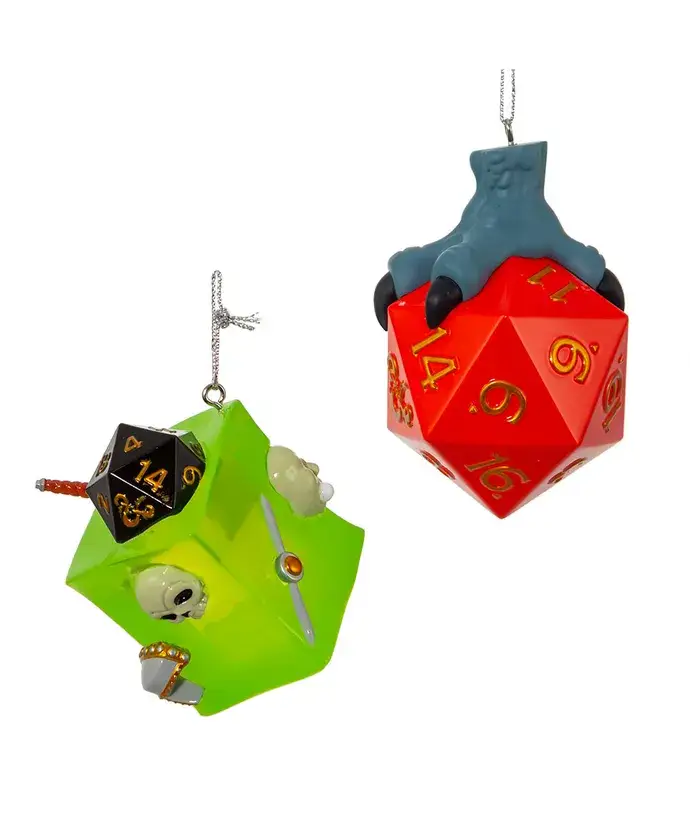 Kurt S. Adler, Inc. - Wholesale Ornament Set - DUNGEONS+DRAGNS DICE/GELATINOUS SET5
