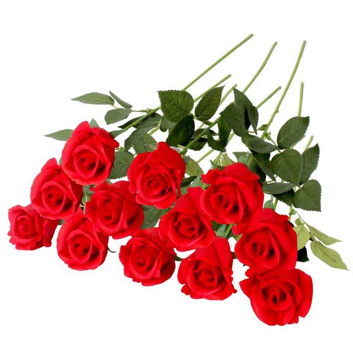 Grand Verde - Wholesale Artificial Flowers - Roses Real-Touch Artificial Flowers 22” Long Stems, 12pcs29