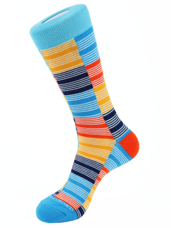 Calzini Checker Stripe per la vendita all'ingrosso da parte di Unsimply Stitched