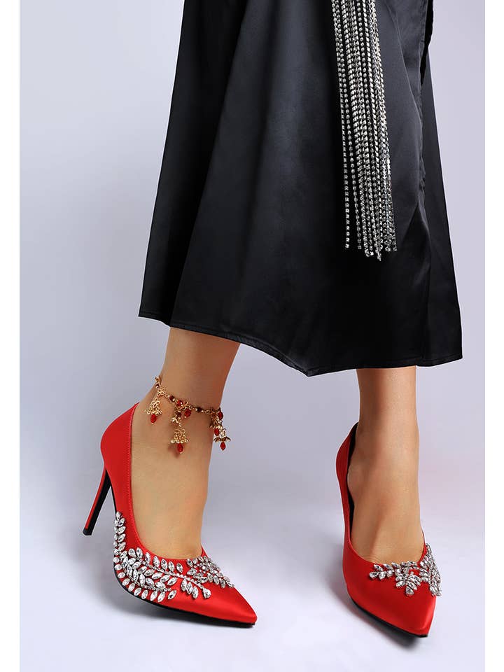 Rag Company - Wholesale High Heels - Women's - Ashlyn Rhinestones Embellished Stiletto Pumps