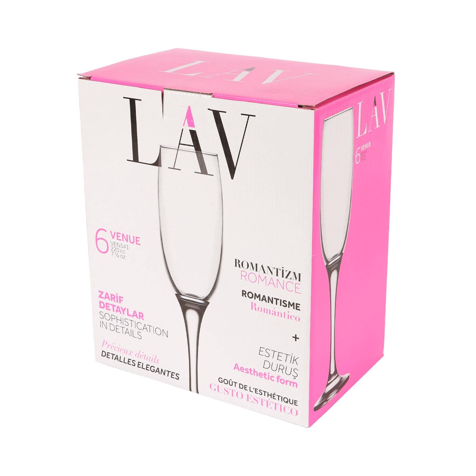 Rinkit Ltd - Wholesale Champagne Flute - 220ml Venue Glass Champagne Flute - By LAV3