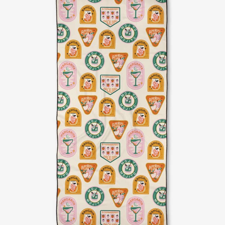 Geometry - Wholesale Beach Towel - Cocktail Scout Badges Beach Towel