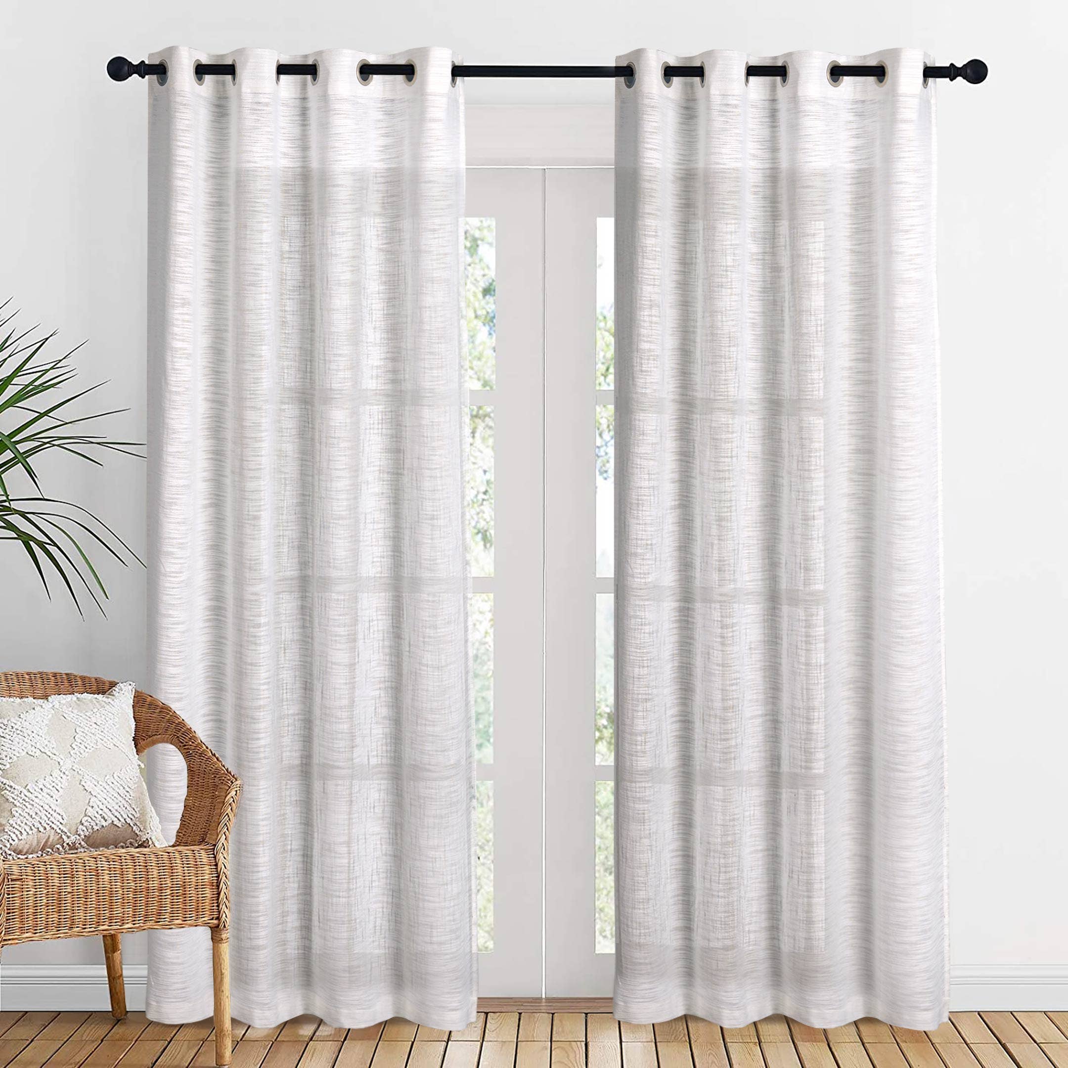 Cottonpassion_US - Wholesale Curtain - Long Window Sheer Curtain 100% Cotton Drape 50x84" 1 Panel3