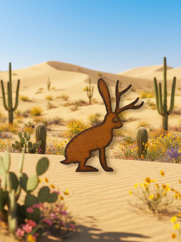 Jackalope Rustic Lodge Magnet for wholesale by Universal Ironworks USA