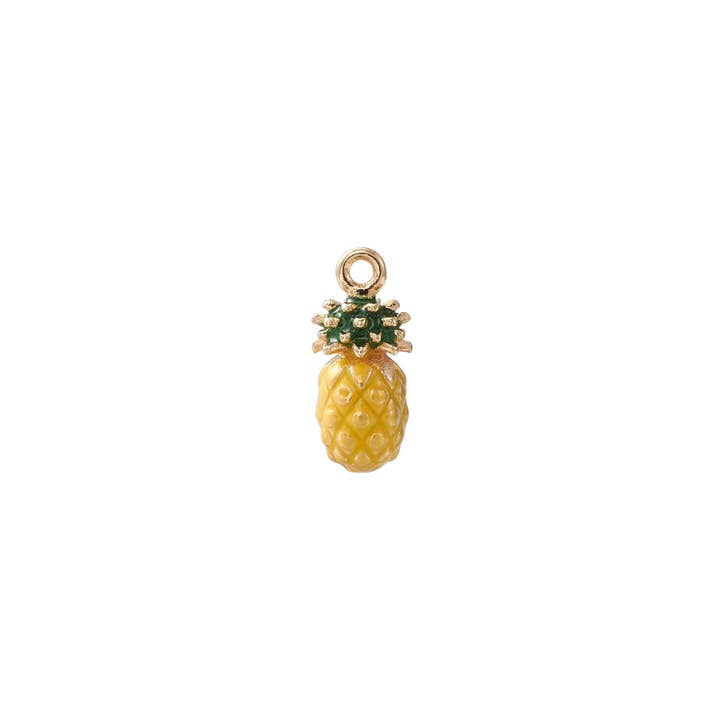 The Charm Bar Company - Wholesale Individual charm/pendant - Gold Sunny Paradise Pineapple Charm