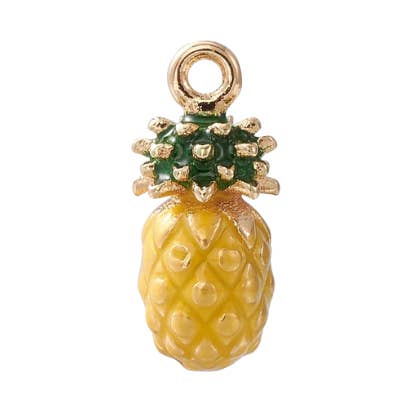 Gold Sunny Paradise Pineapple Charm for wholesale by The Charm Bar Company