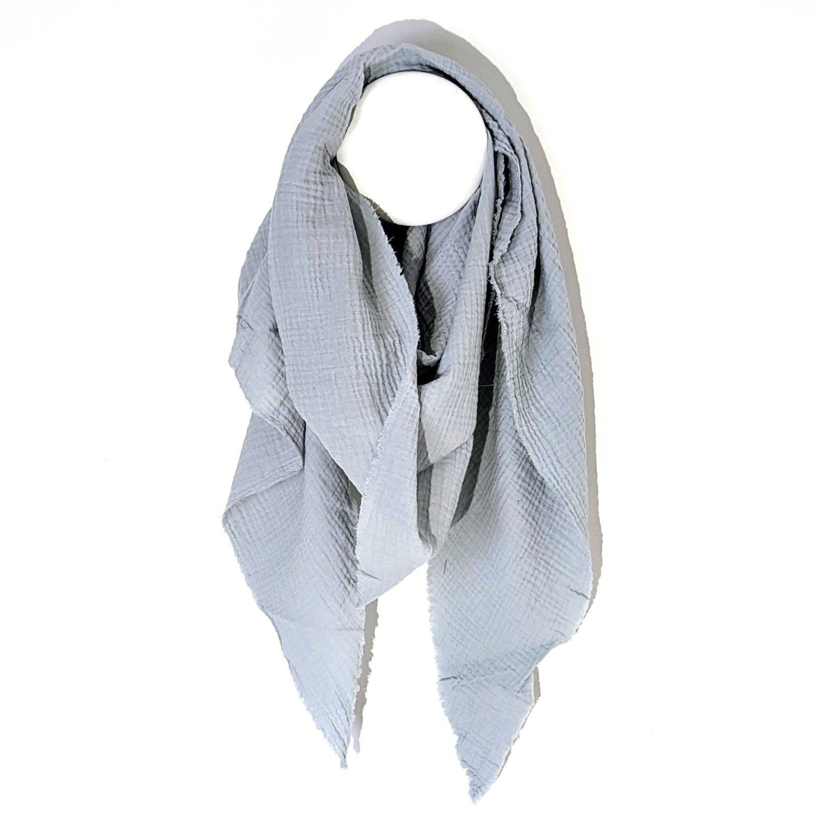 Tempest Designs – wholesale Scarf – Women's – Italian cotton raw edge plain scarf4