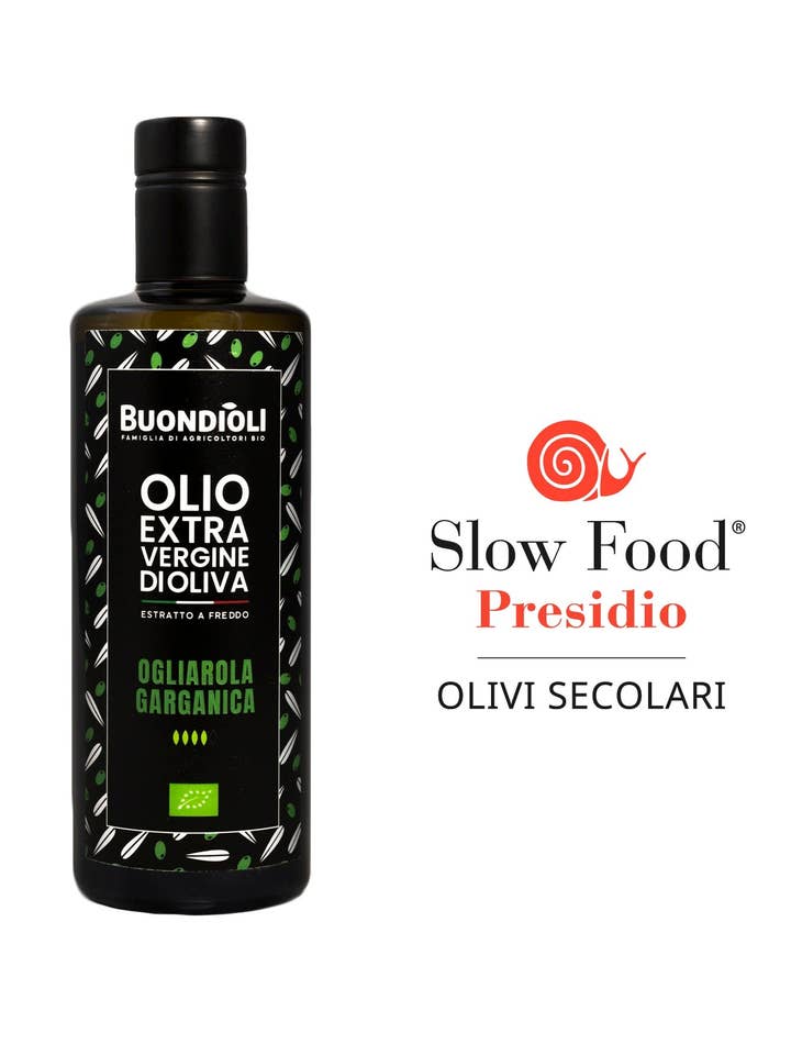 Ogliarola Garganica de olivos centenarios 500ml para venta al por mayor de BuondiOli