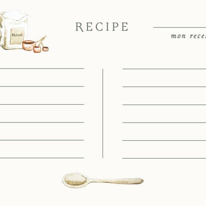 Vivi et Margot - Wholesale Recipe Card - Hand Illustrated Recipe Card Box Set 249