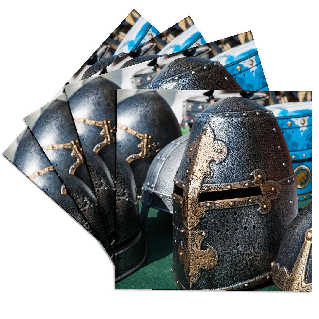 3dRose – Großhandel Untersetzer – 3dRose, Verzierte Eisenhelm eines mittelalterlichen Ritters, Untersetzer0