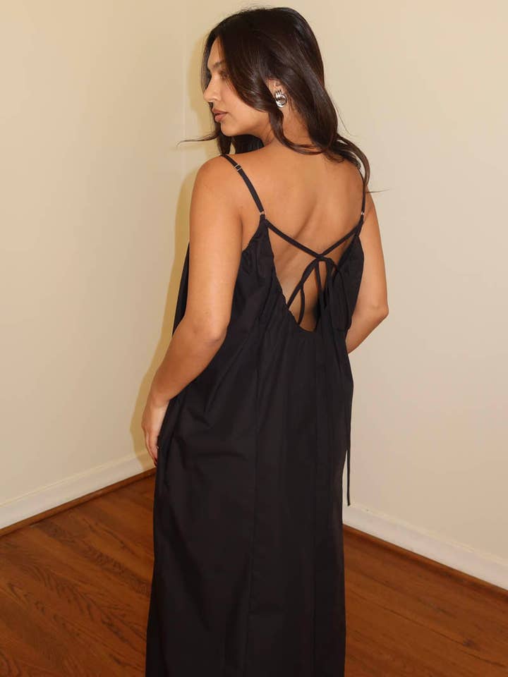 Black A-Line Maxi Dress for wholesale on Faire