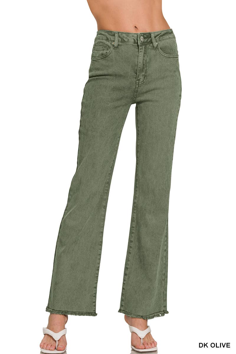 42POPS – wholesale Jeans - Dam – ",.._ Syra tvättade fransade fållfärgade denimjeansbyxor23