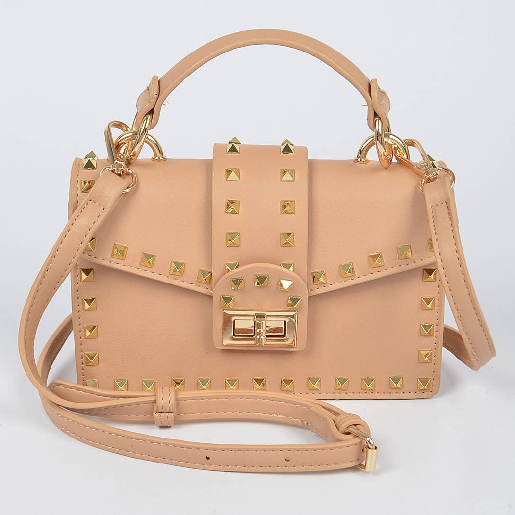 3AM BY H&D ACCESSORIES - Wholesale Top Handle Bag - Women's - Studded Top Handle Clutch11