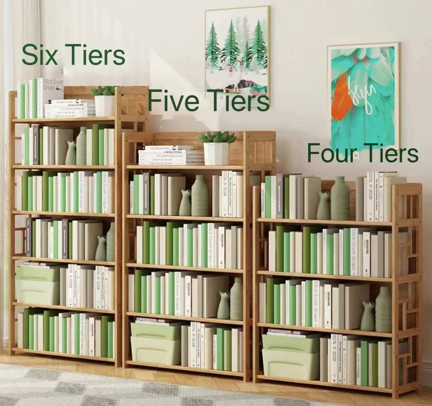 everythingbamboo - Wholesale Bookcase - Bamboo Bookshelf Bookcase Book Shelf Home Office Stylish Solid Storage Simple Natural BBC0410