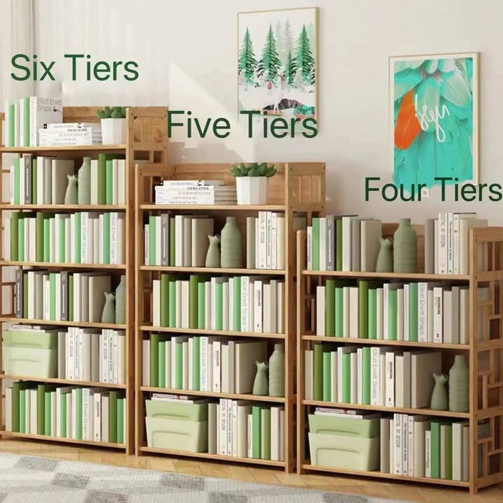 everythingbamboo - Wholesale Bookcase - Bamboo Bookshelf Bookcase Book Shelf Home Office Stylish Solid Storage Simple Natural BBC0410