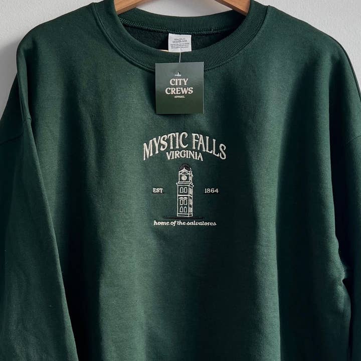 City Crews Apparel - Wholesale Sweatshirt - Women's - Mystic Falls Embroidered Sweatshirt