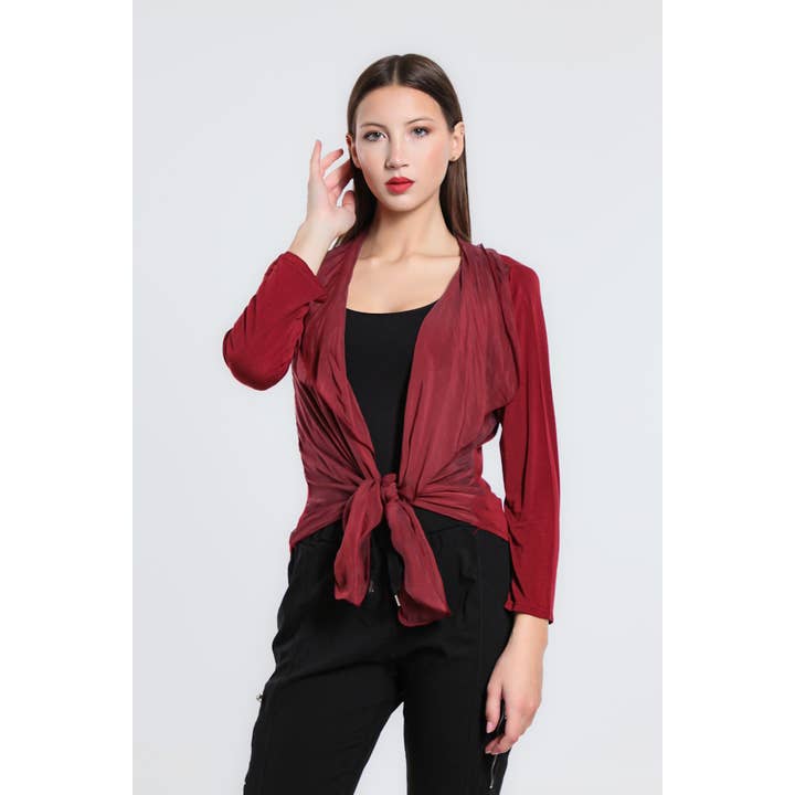 TINA Stephens Italy/Tees By Tina – wholesale Wrap – Women's – Ansley Silk Front Tie Wrap (BQ233)10