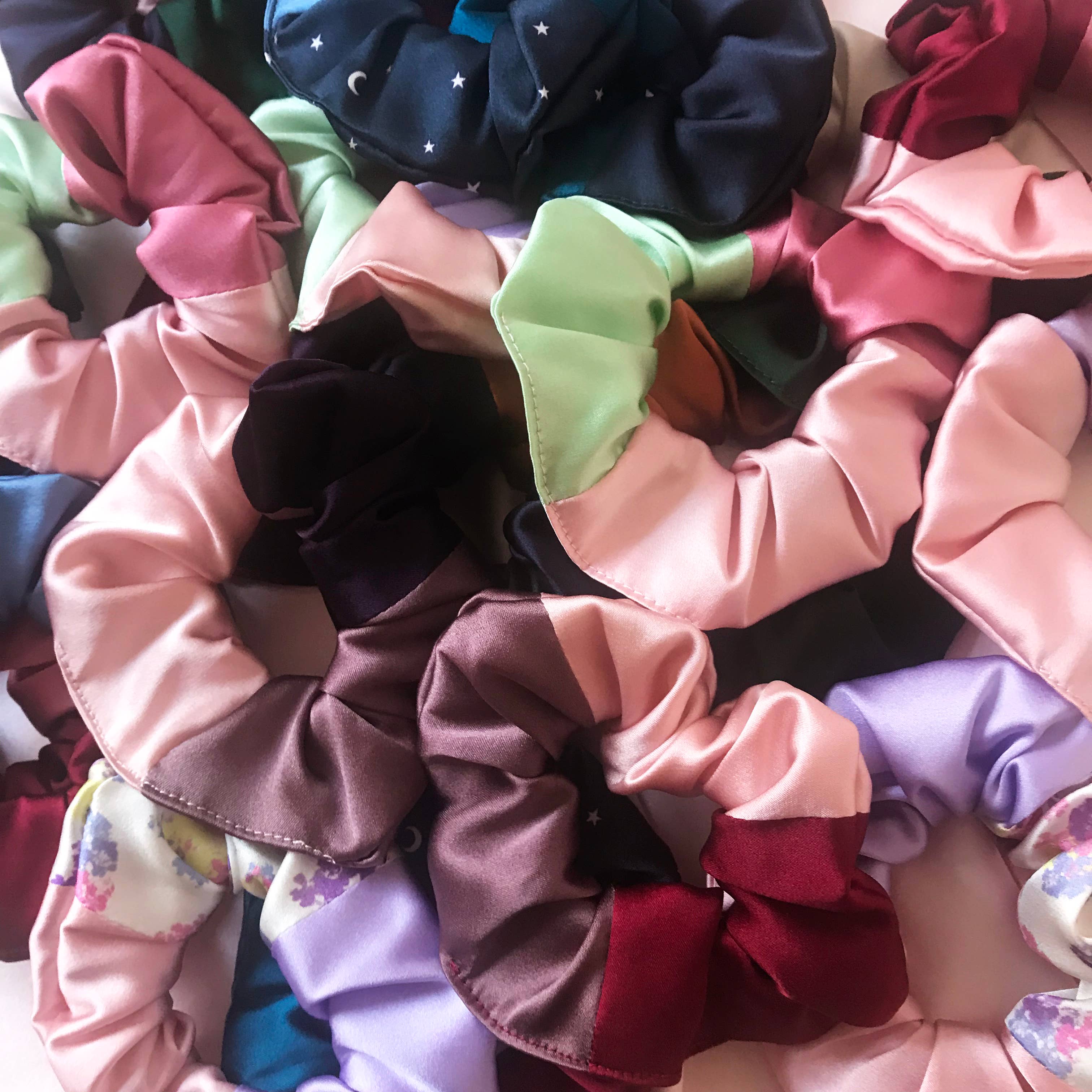 Mille Saisons – wholesale Scrunchie - Women’s – Colour Block Silk Scrunchies- Sewn in the UK8