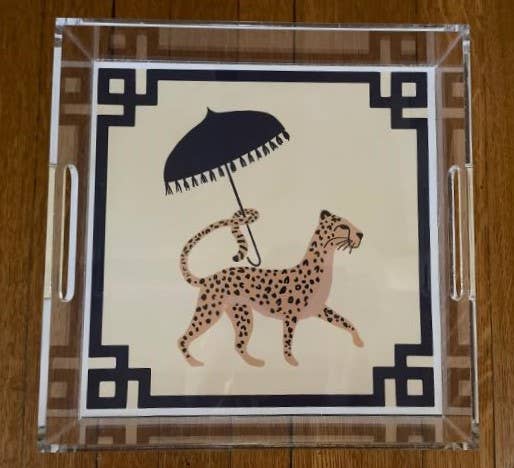 Ox Bow Decor - Vente Plateaux décoratifs - Plateaux décoratifs/plateau décoratif simple en forme de guépard1