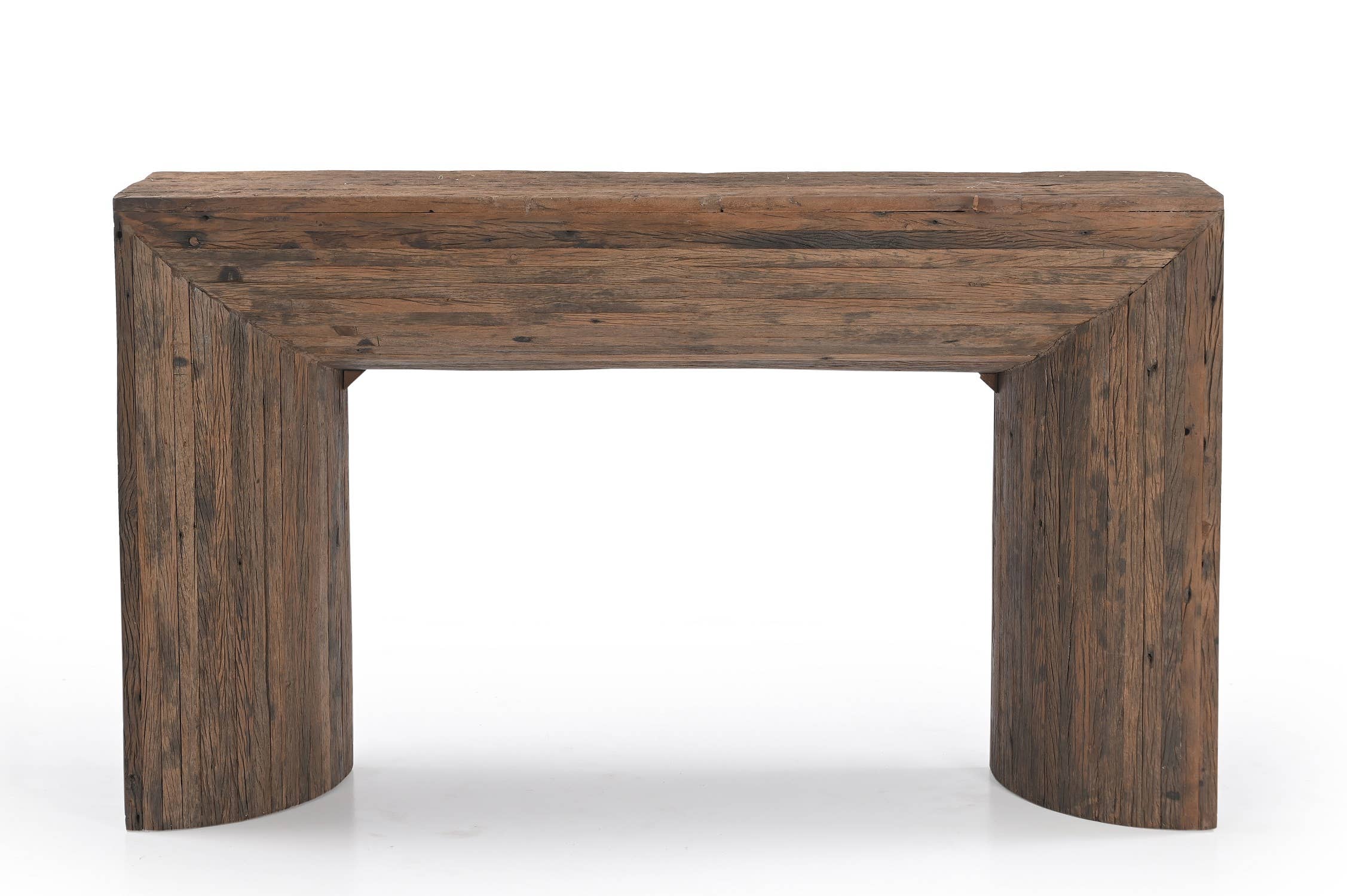 Wood Strips Console Table Natural H 35.5" & L 59" for wholesale on Faire6