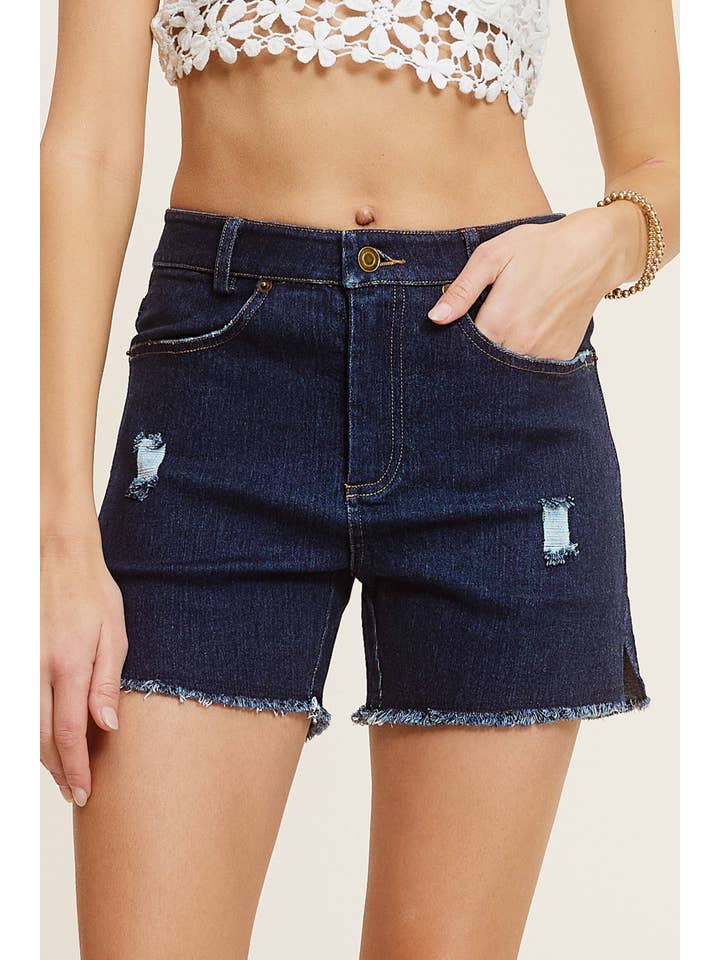 La Miel - Wholesale Shorts – Women’s - HCP4224-High Rise Basic Mineral Washed Colored Denim Shorts20