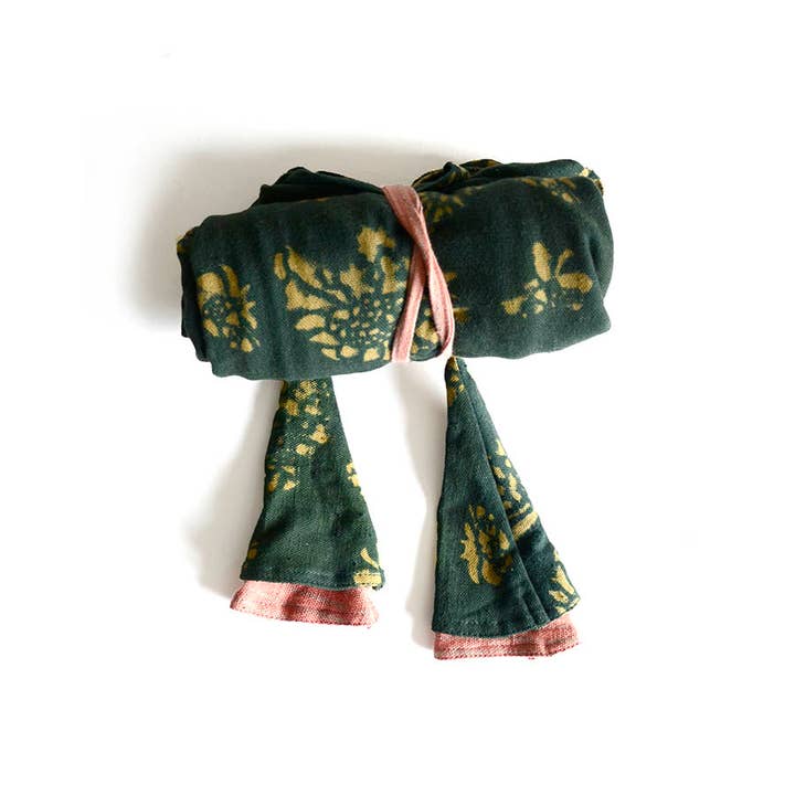 Ichcha - Wholesale Grocery/Shopping Bag - Large Organic Cotton Block Printed Bag - Marigold2