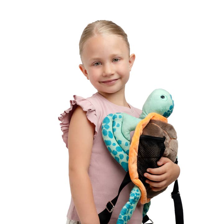 Mochila de Peluche para Niños Seth la Tortuga Marina 14" para venta al por mayor de SRM Entertainment