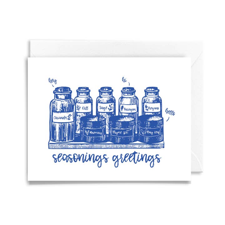 Seasonings Greetings Card for wholesale by Studio Conroy