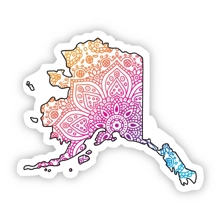 Alaska Mandala Pattern Sticker for wholesale by Big Moods