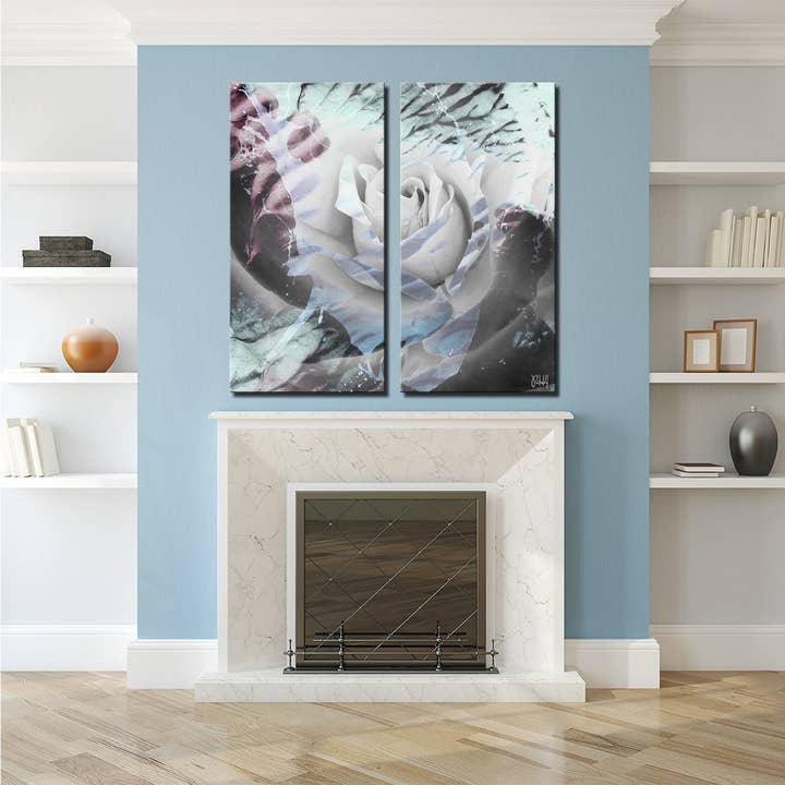 Painted Petals XLVIII' 2-Piece Canvas Wall Art Set for wholesale by Ready2hangart, Inc.