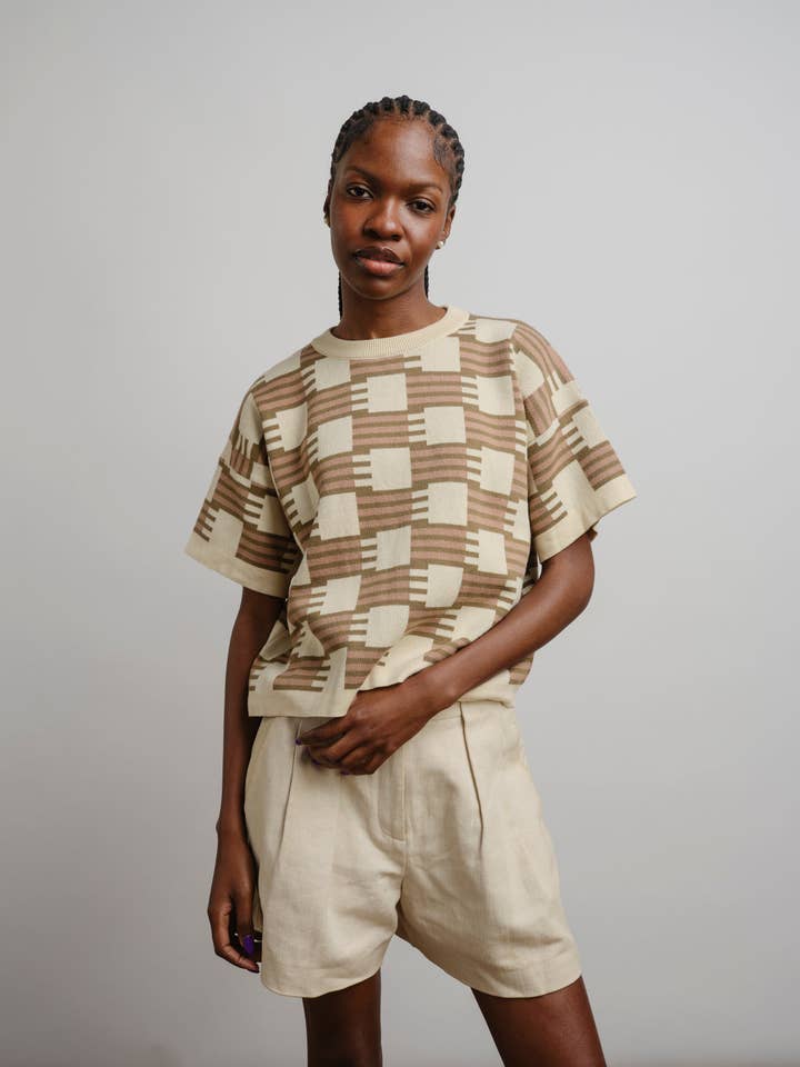 Otti Sweater Tee - Umber for wholesale by The Endery