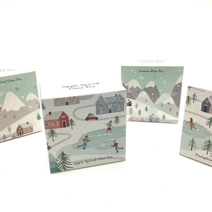 All Little Cute Things - Wholesale Tea Bags - Winter Wonderland Village Assorted Tea Boxes 4