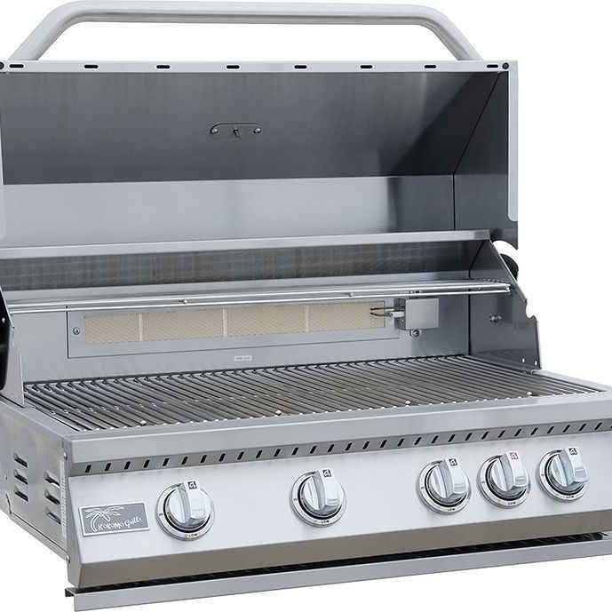 Patio Elegance - Wholesale Outdoor grill tools - KoKoMo Outdoor Kitchen Island with Fire Feature – 7'6" x 9'3