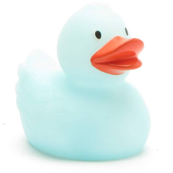 Duckshop – Brinquedo de banho - Bebé por atacado – Pato de Borracha Azul que Brilha no Escuro4