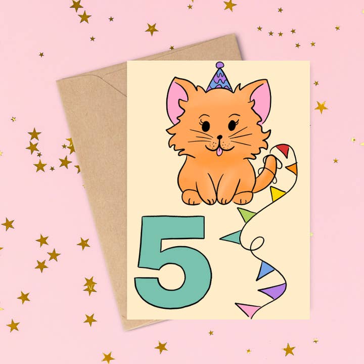 Birthday Greeting Card – Australian Made – Five for wholesale by MFA Madeline Farley Art