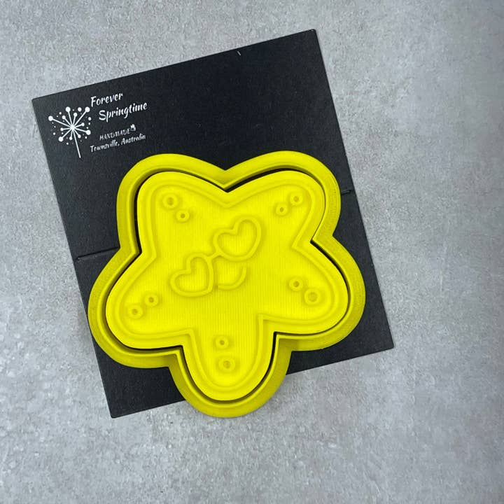 Forever Springtime - Wholesale Biscuit cutter - Starfish Cookie Cutter and Embosser Stamp for Fondant / Polymer Clay / Clay / Plasticine