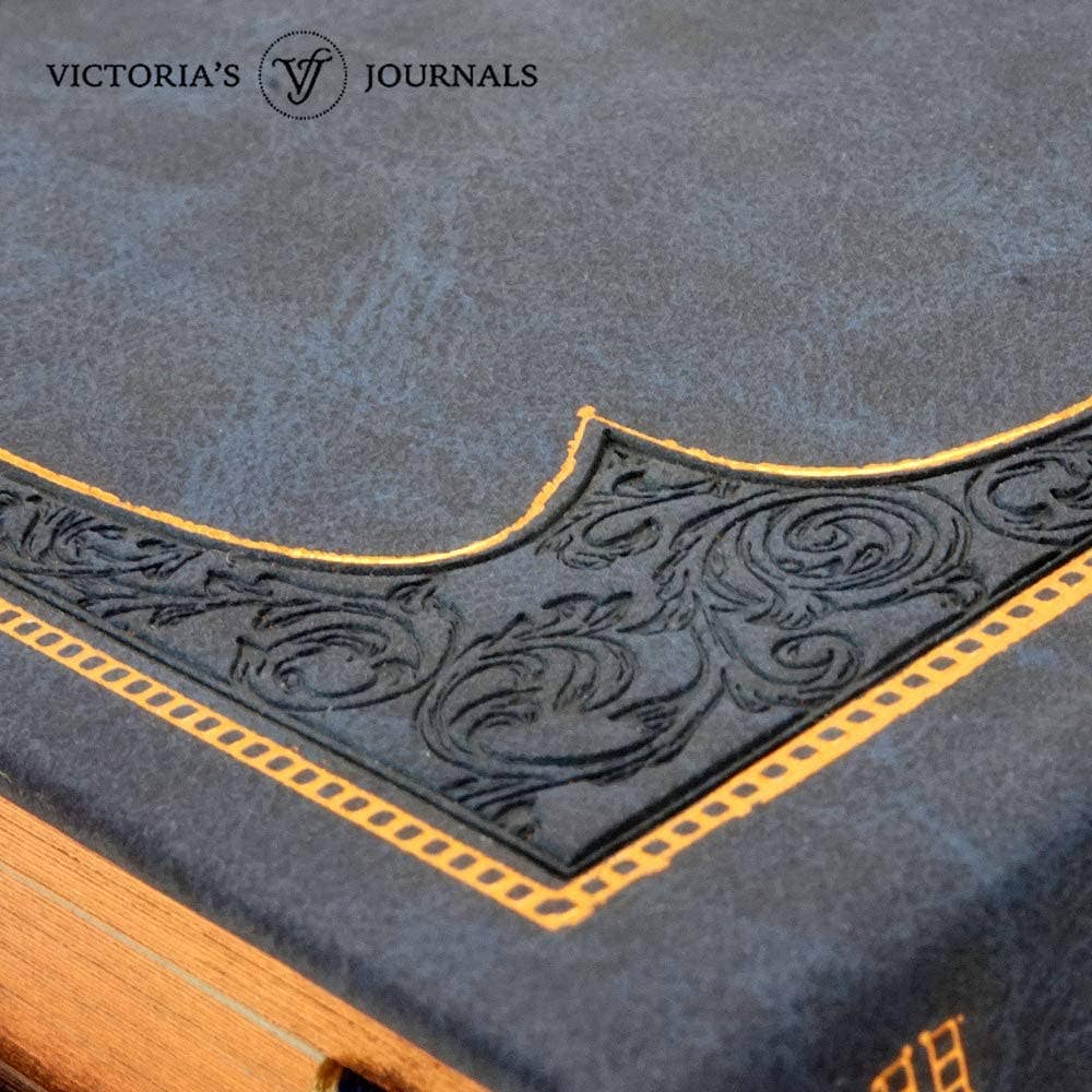 Victoria's Journals - Wholesale Journal/Diary - Victoria's Journals Vintage Style Diary Vegan Leather (Navy)9