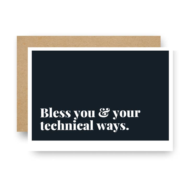 Carte de boîtier Bless You & Your Technical Ways pour la vente par Careerlog